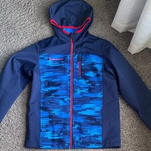 Free Country Kids Swim Rashguard - Navy and Electric Blue